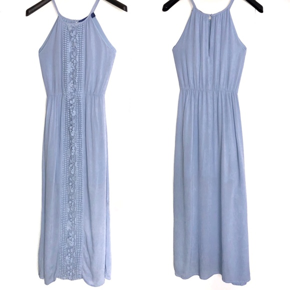 Francesca's Collections Dresses & Skirts - Francesca's Blue Rain Sleeveless Maxi Dress SZ S